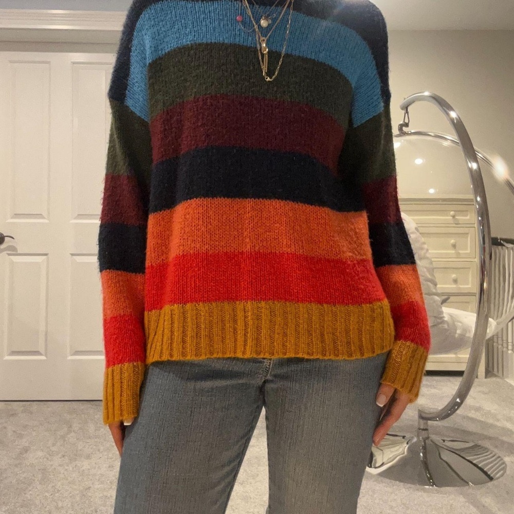 Urban Outfitters Women's Rainbow Striped Sweater